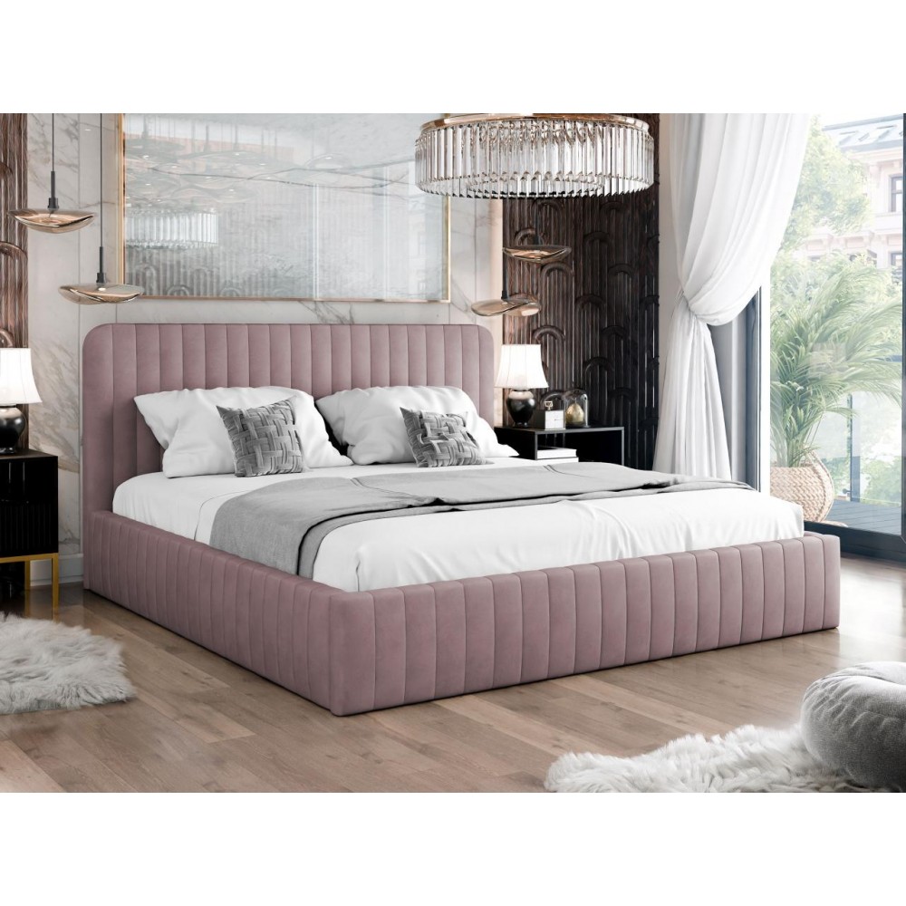 Επενδυμένο κρεβάτι Caniko-Roz-180 x 200 εκ.