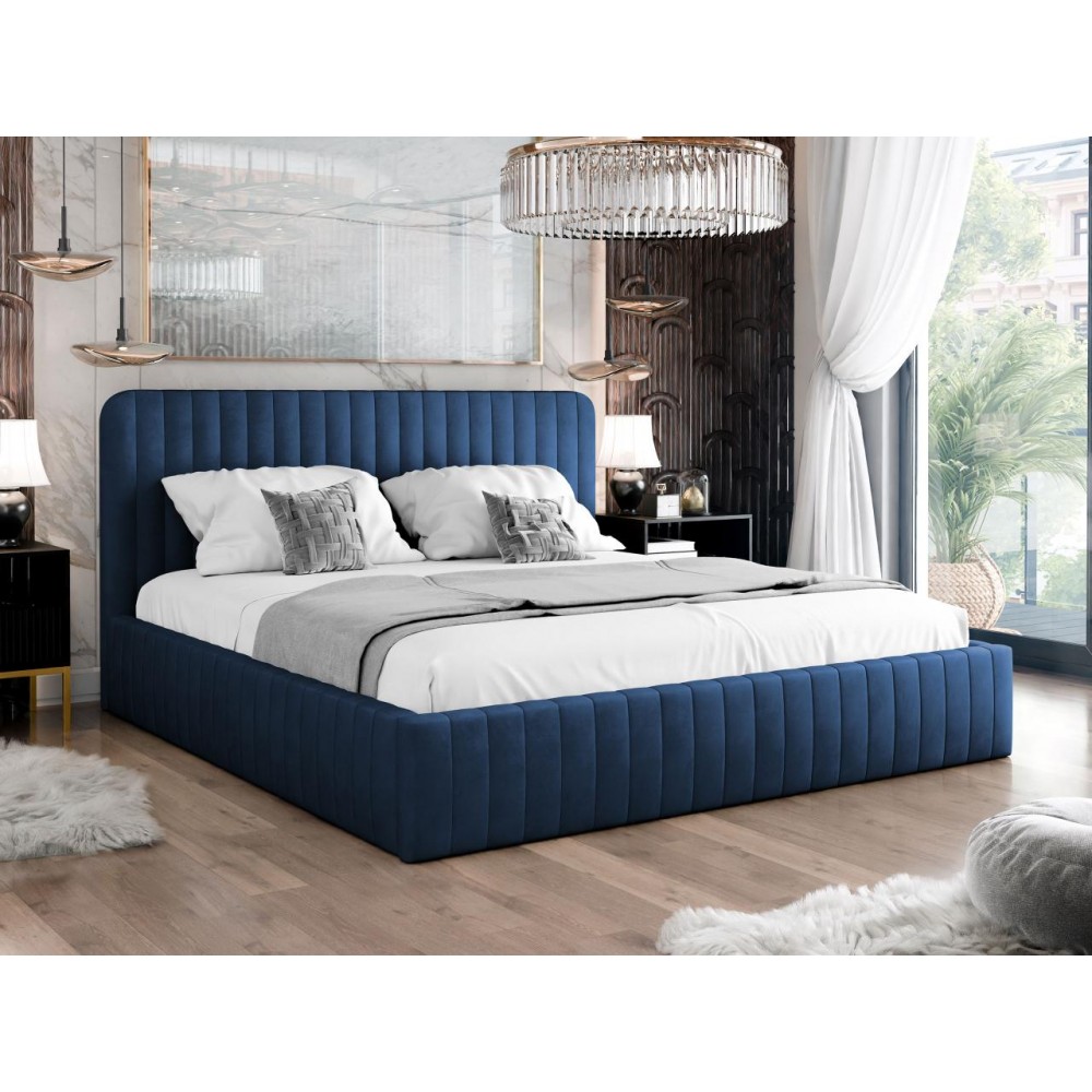 Επενδυμένο κρεβάτι Caniko-Mple-160 x 200 εκ.