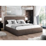Επενδυμένο κρεβάτι Caniko-Kafe-180 x 200 εκ.