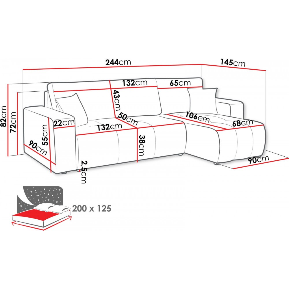 Γωνιακός καναπές Furyn-Anthraki