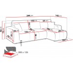 Γωνιακός καναπές Furyn-Krem