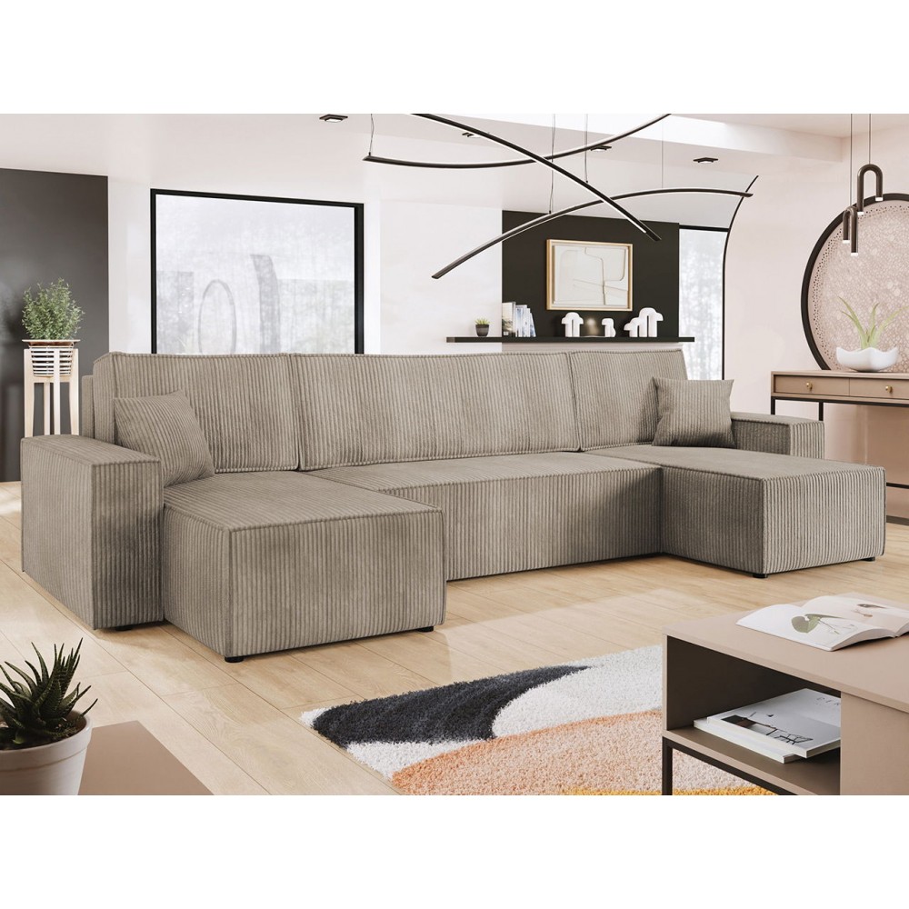 Γωνιακός καναπές Karla U-Kafe Anoixto