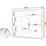 Ντουλάπα συρόμενη Lizbona II-Sonoma