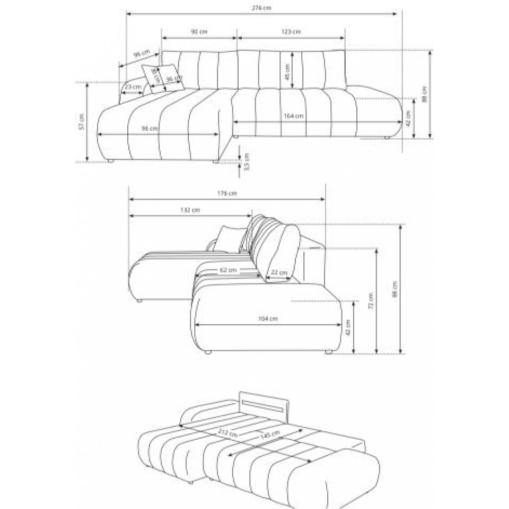 Γωνιακός καναπές Laboni-Αριστερή