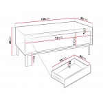 Τραπεζάκι σαλονιού Mizo 100x50x40