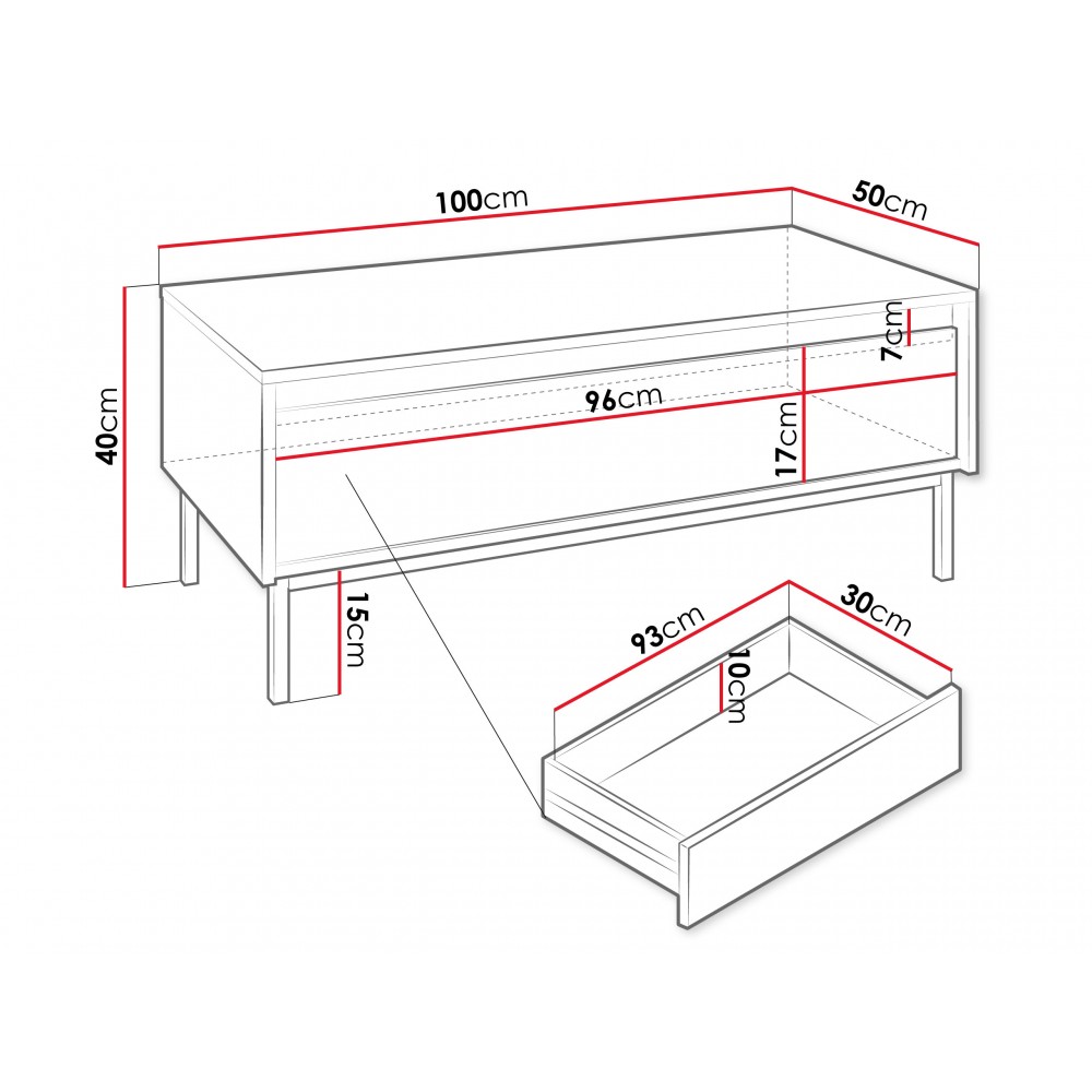 Τραπεζάκι σαλονιού Mizo-Mauro