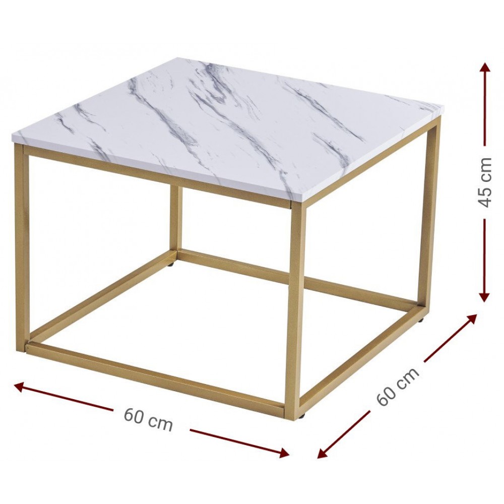 Τραπεζάκι σαλονιού Ziva 60x60x45