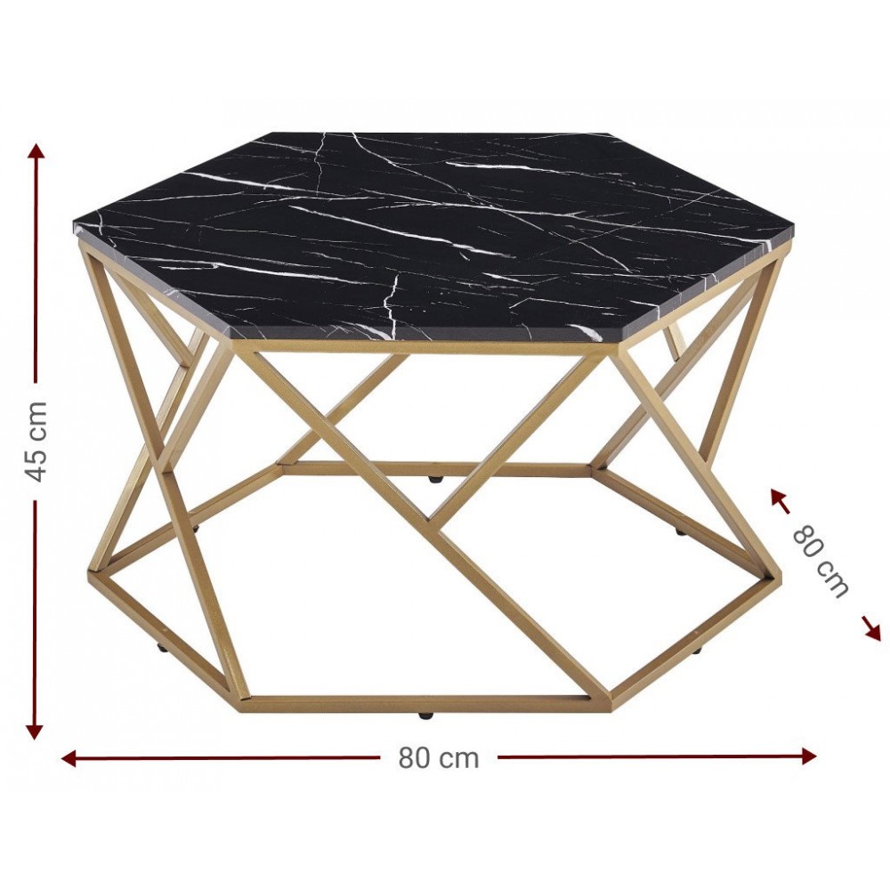 Τραπεζάκι σαλονιού Adeline 80x80x45