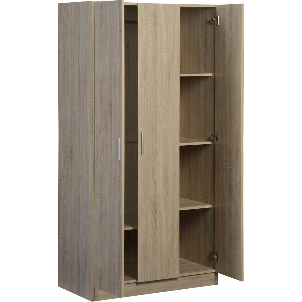 Ντουλάπα Wilson 3D τρίφυλλη 90x45x180