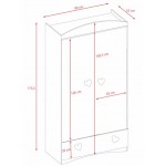 Ντουλάπα Julia 90x52x175.5