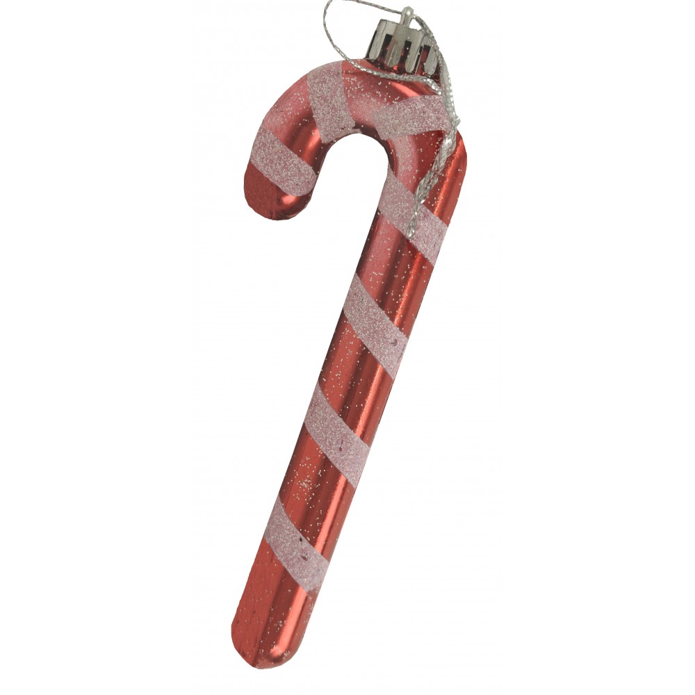 Σετ πλαστικά στολίδια Candycane 6 τεμάχια