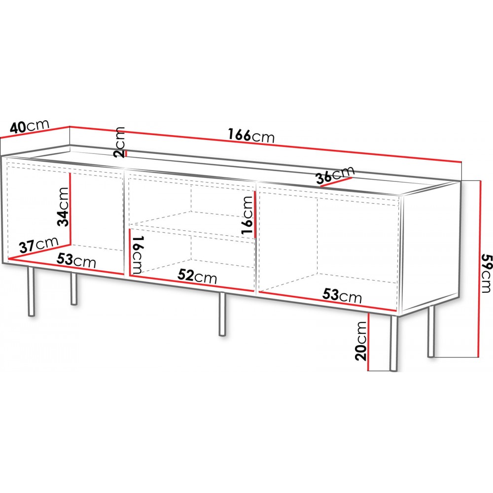 Έπιπλο τηλεόρασης Lucca-Mauro