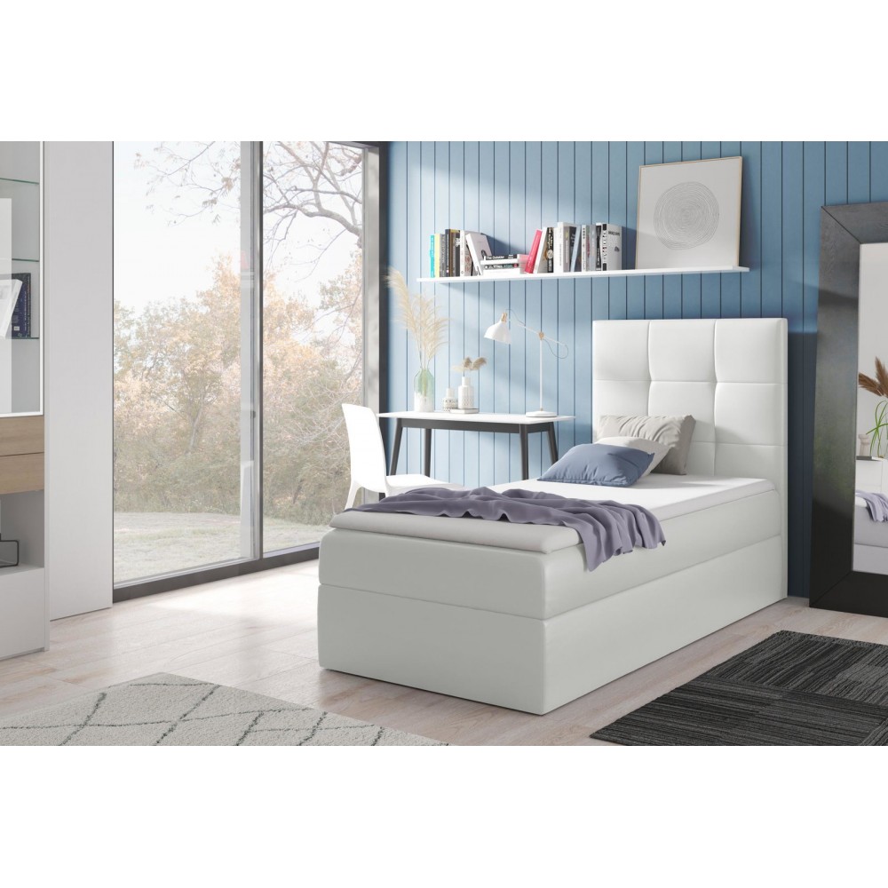 Επενδυμένο κρεβάτι Mini 2-Leuko-100 x 200-Deksia 104x208x103
