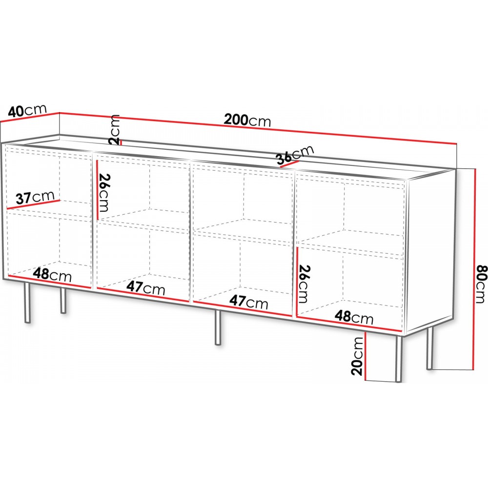 Έπιπλο τηλεόρασης Lucca plus-Mauro