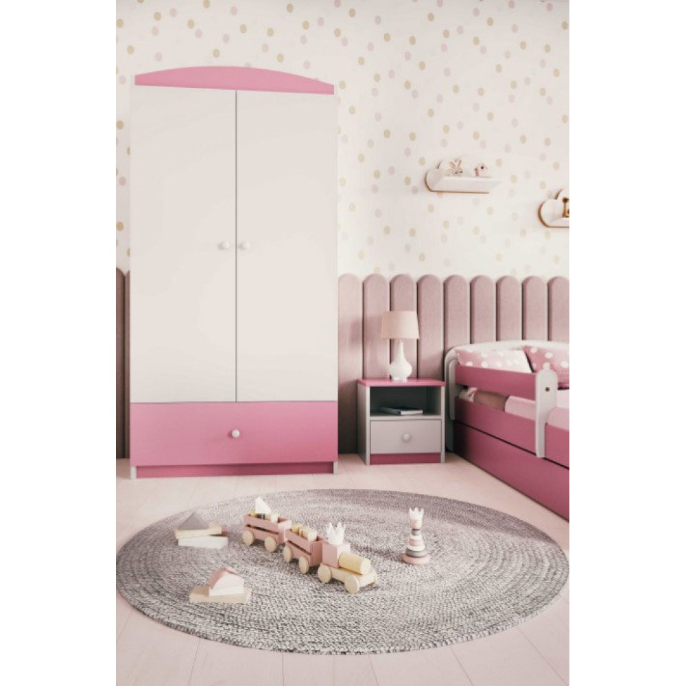 Ντουλάπα Babydreams δίφυλλη-Roz 90x52x181.2