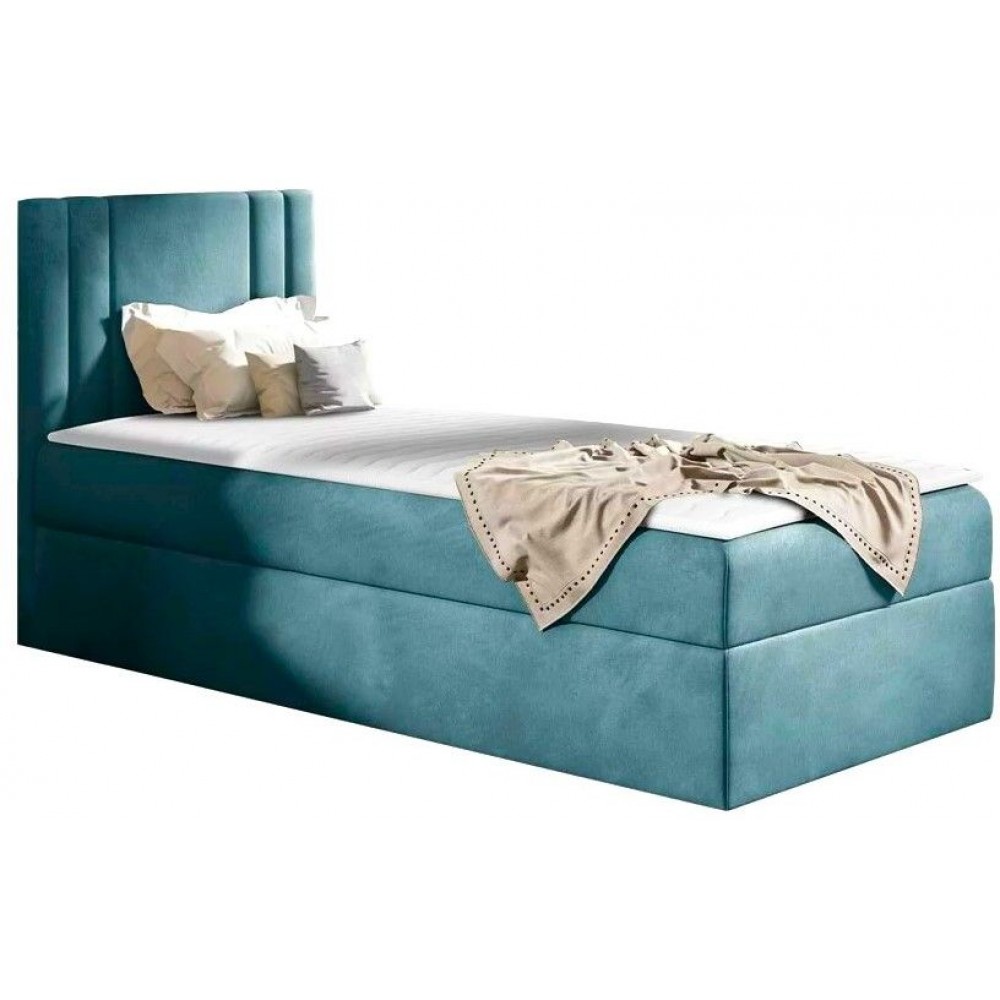 Επενδυμένο κρεβάτι Carmen Mini-Galazio-100 x 200-Aristera 104x208x103