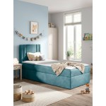 Επενδυμένο κρεβάτι Carmen Mini-Galazio-100 x 200-Aristera 104x208x103