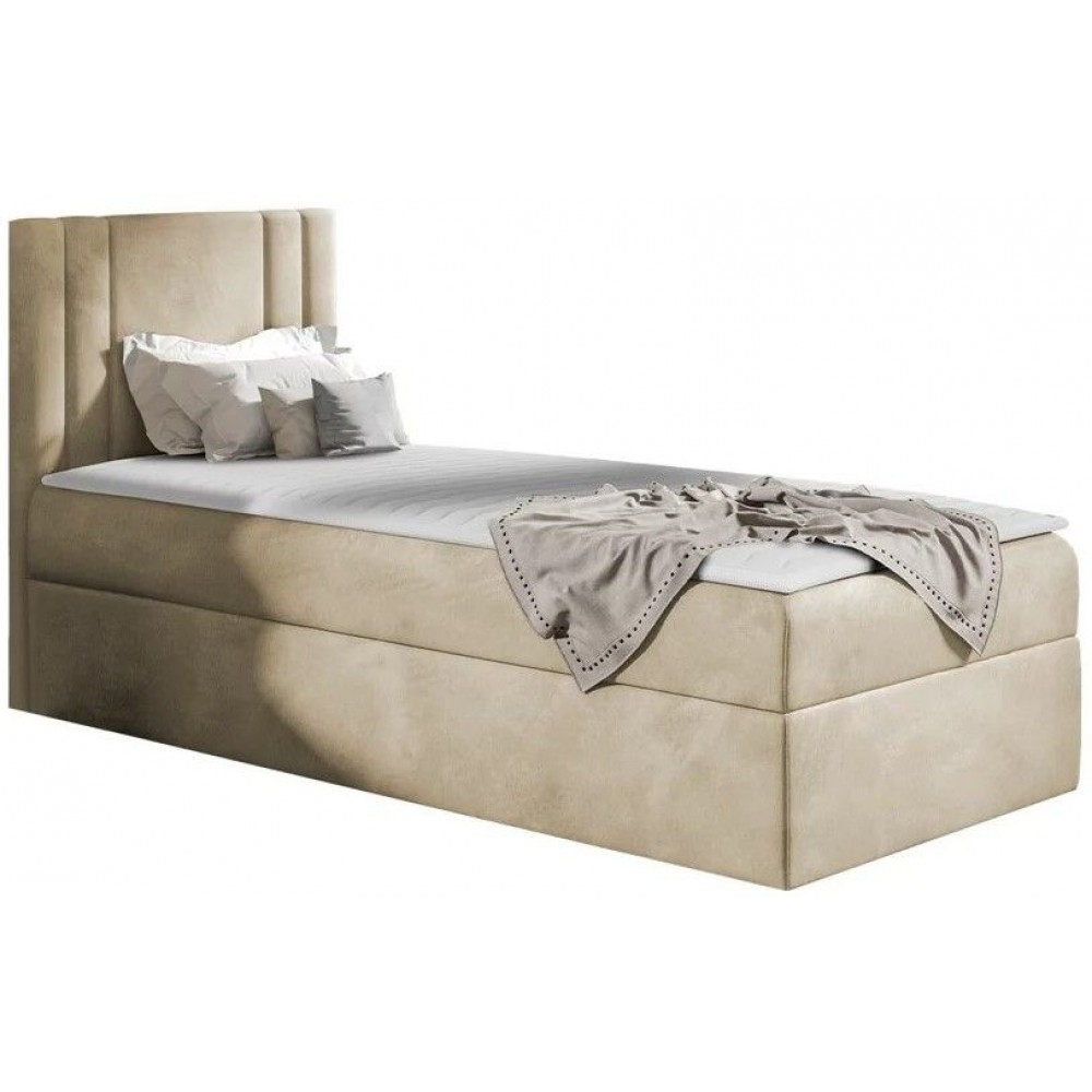 Επενδυμένο κρεβάτι Carmen Mini-Mpez-100 x 200-Deksia 104x208x103