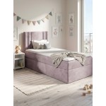 Επενδυμένο κρεβάτι Carmen Mini-Roz-100 x 200-Aristera 104x208x103