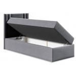 Επενδυμένο κρεβάτι Carmen Mini-Roz-100 x 200-Aristera 104x208x103