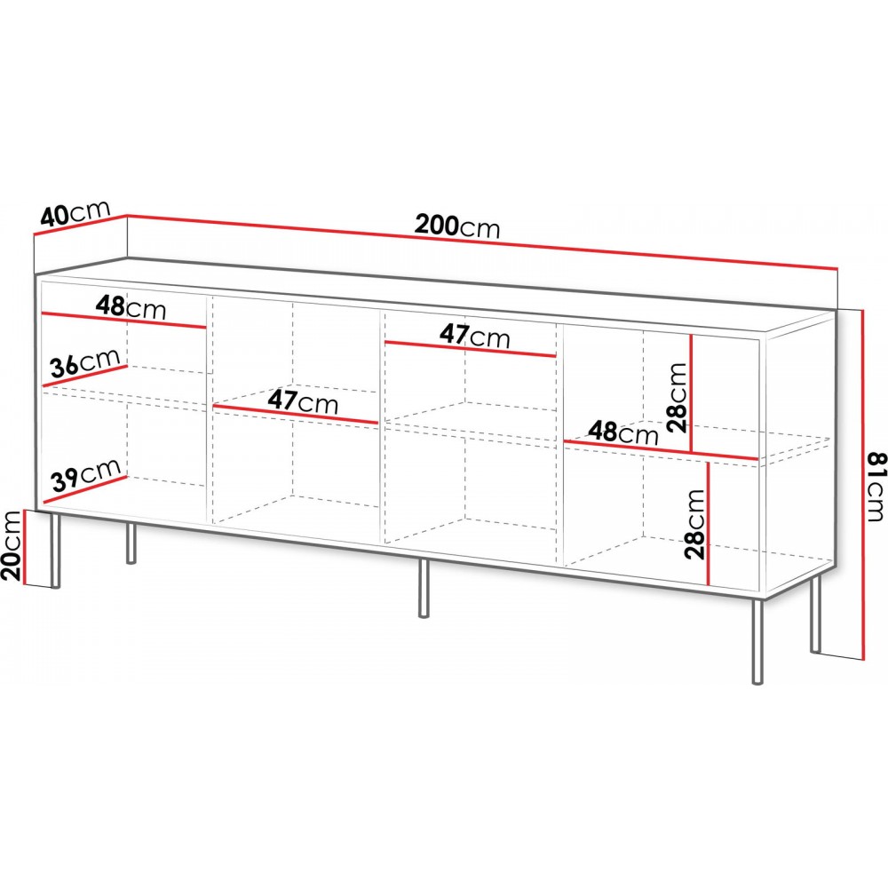 Μπουφές cortina plus-Drus-Mauro
