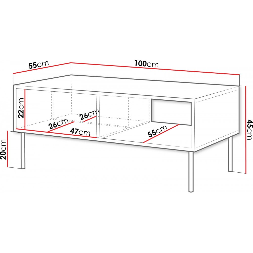 Τραπεζάκι σαλονιού Cortina-Drus-Mauro