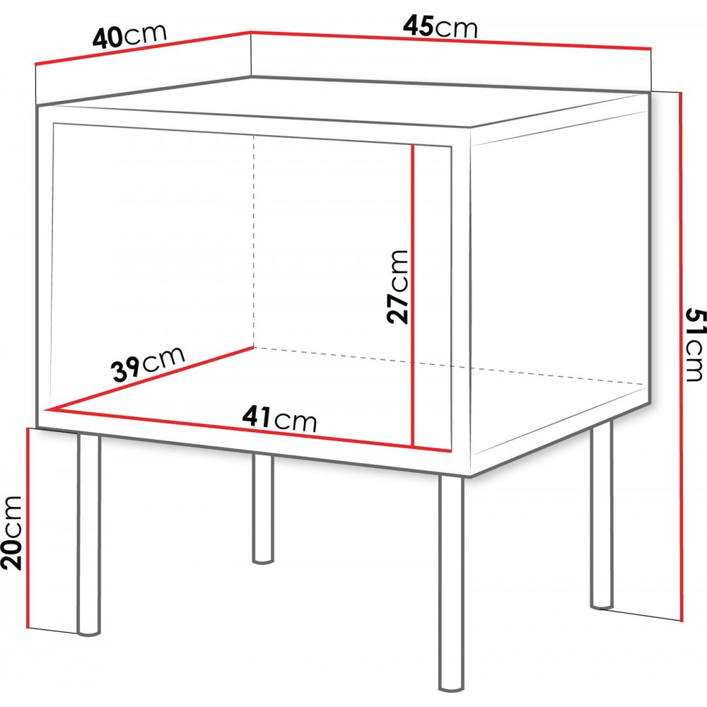 Σετ δύο Κομοδίνα Cortina-Mauro