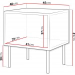 Σετ δύο Κομοδίνα Cortina 45x51x40