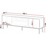 Έπιπλο τηλεόρασης Cortina 2D EF-Drus-Mauro