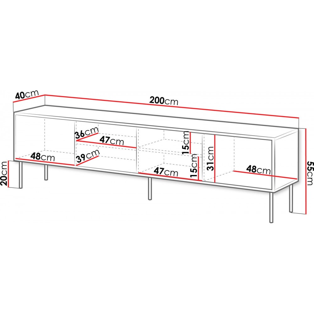 Έπιπλο τηλεόρασης Cortina plus-Mauro