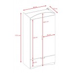 Ντουλάπα Classic δίφυλλη 90x52x175.5