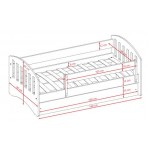 Παιδικό Κρεβάτι Classic -Leuko-160 x 80 164x90x65