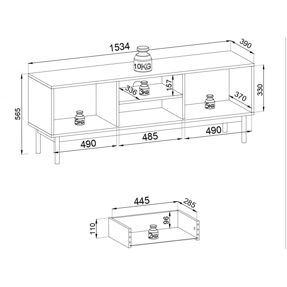 Έπιπλο τηλεόρασης Bliss-Drus