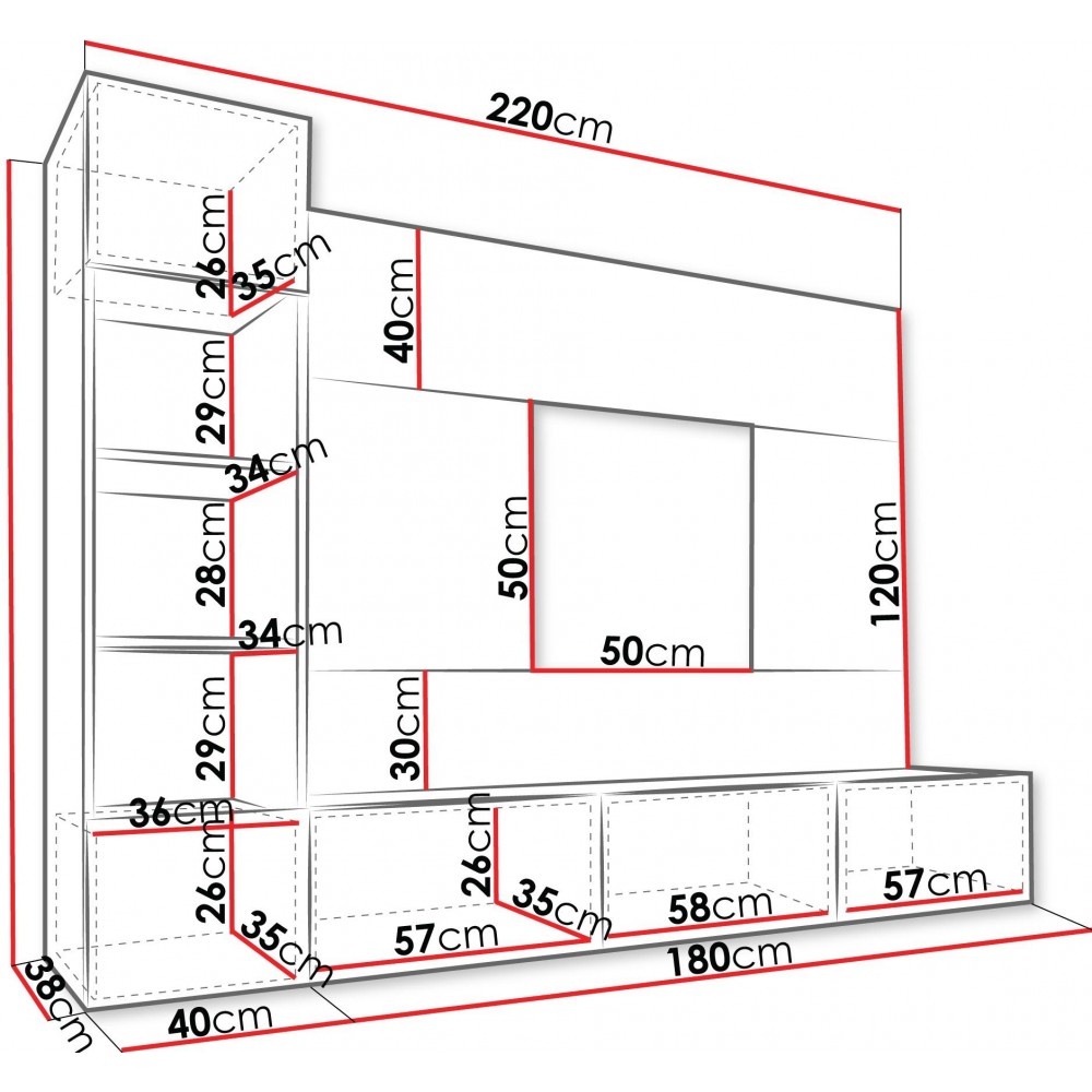 Σύνθετο σαλονιού Deromi-Leuko