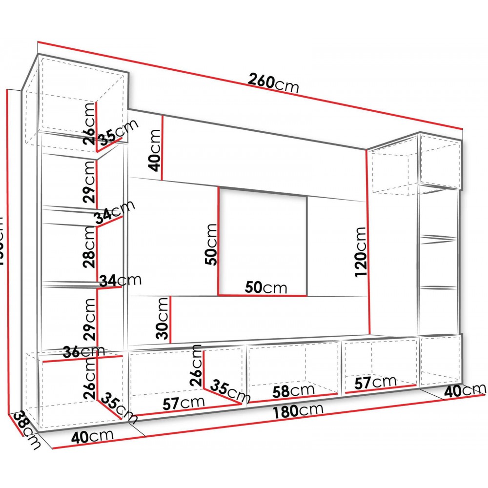 Σύνθετο σαλονιού Deromi Plus-Mauro