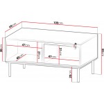 Τραπεζάκι σαλονιού Carmesi-Leuko-Xriso