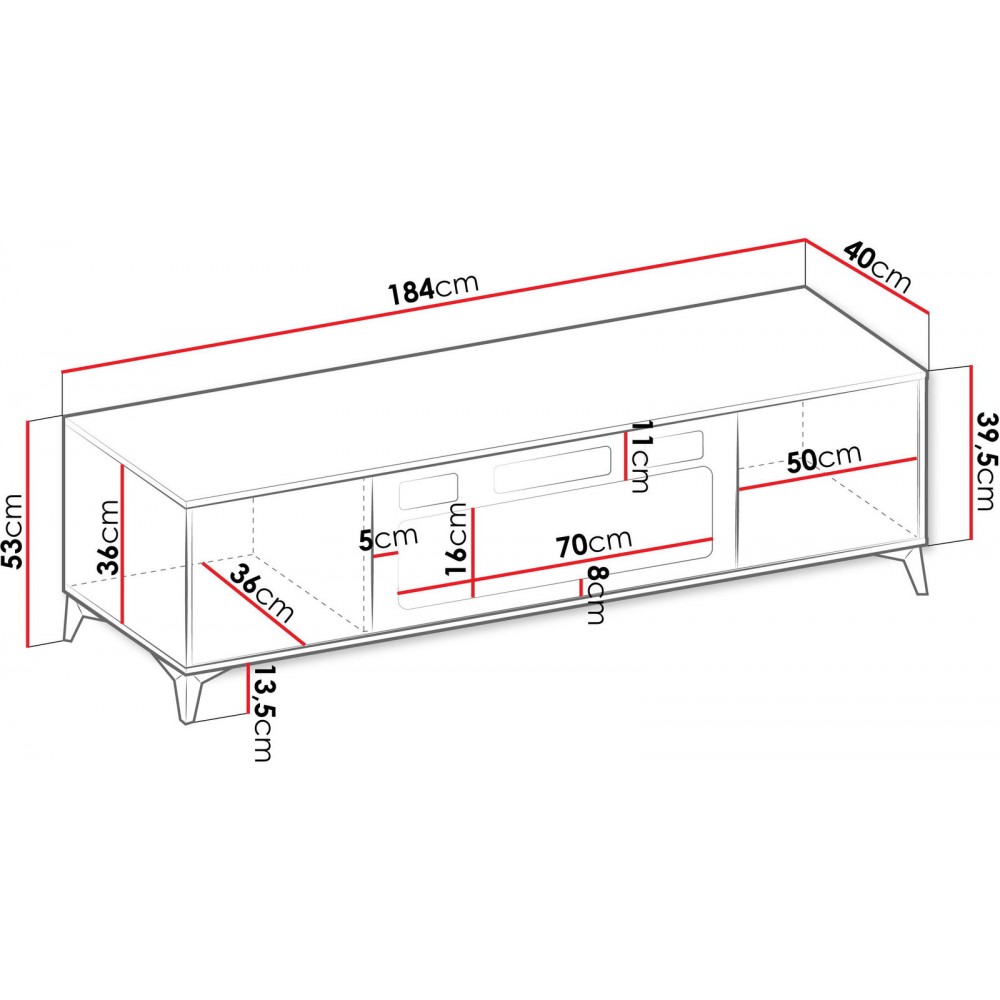 Έπιπλο τηλεόρασης Xylix 2D EF