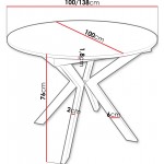 Επεκτεινόμενο Τραπέζι  Leia-Mavro-Lefko