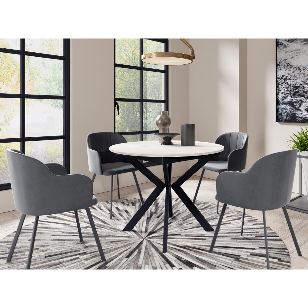 Επεκτεινόμενο Τραπέζι  Leia-Leuko Marmaro