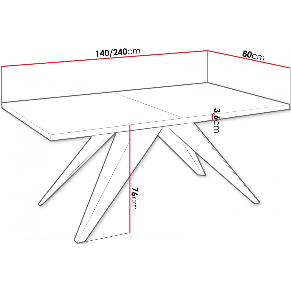 Επεκτεινόμενο Τραπέζι  Vento-Leuko Marmaro