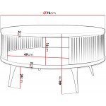 Τραπεζάκι σαλονιού Roenni-Fusiko-Mavro