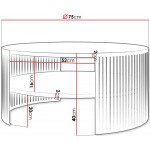 Τραπεζάκι σαλονιού Fikoli-Fusiko-Mavro
