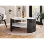 Τραπεζάκι σαλονιού Fikoli-Leuko Marmaro