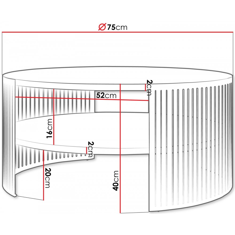 Τραπεζάκι σαλονιού Fikoli-Leuko Marmaro