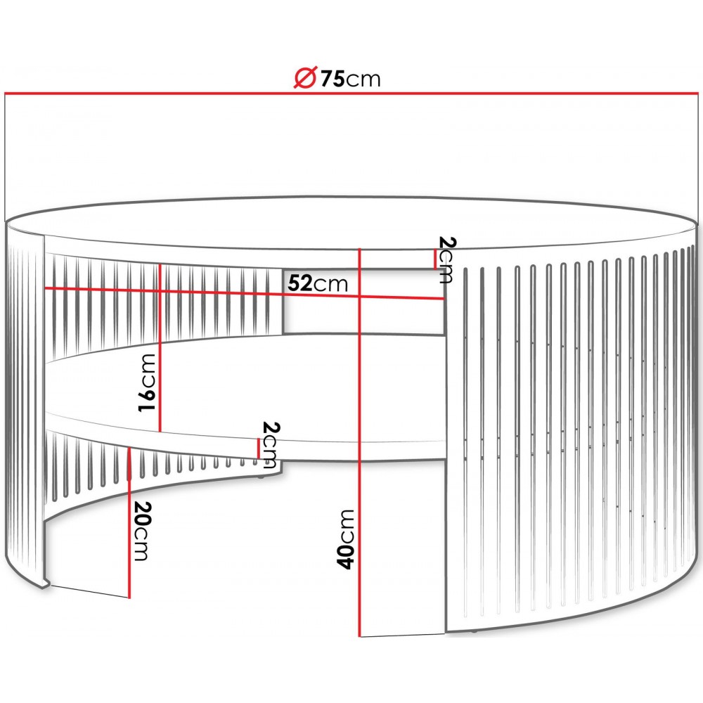 Τραπεζάκι σαλονιού Fikoli GD-Leuko Marmaro