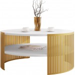 Τραπεζάκι σαλονιού Fikoli GD-Leuko-Xriso