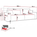 Καναπές κρεβάτι Piano-Mple Skouro