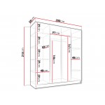 Ντουλάπα Santi τετράφυλλη -Leuko-Xriso