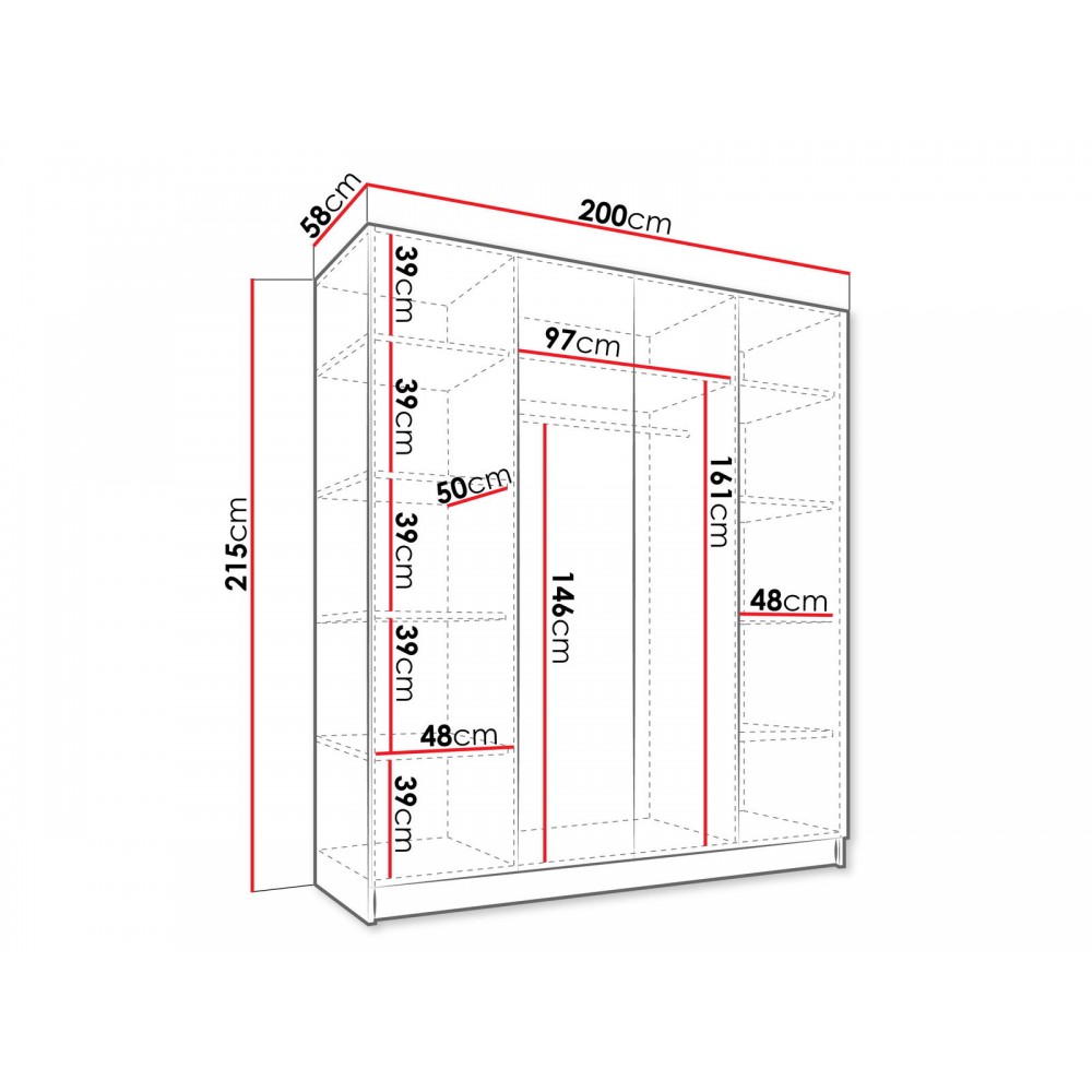Ντουλάπα Santi τετράφυλλη -Mauro