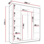 Ντουλάπα Santi τετράφυλλη -Gkri-Mauro